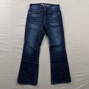 Fossil Flap Pocket Jeans Mens 30x30 Dark Wash Blue Straight Leg Made In USA‎